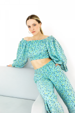 Блакитна блуза 3381 фото 0