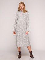 Платье midi  прямого силуета с длинным рукавом фото 0