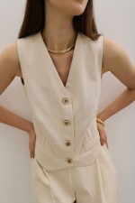 Білий жилет 3789 фото 1