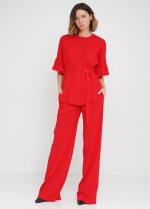 Хлопковые широкие брюки фото 0