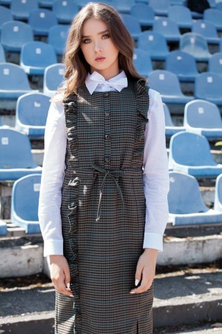 Шерстяное платье-сарафан2100 купить