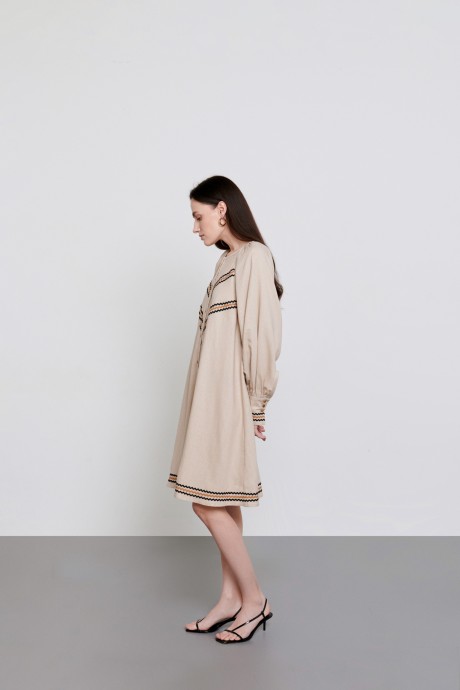 Лляна бежева сукня 36103610 купить