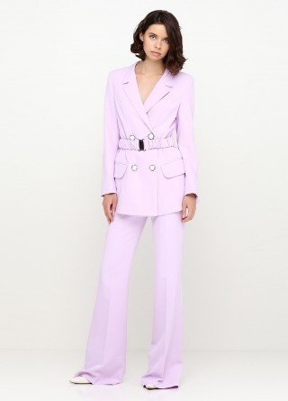 Брюки клеш фиалковые2346 купить