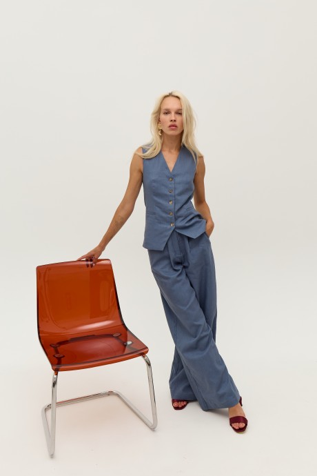 Сині лляні штані 40024002 купить