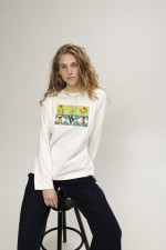 Білий лонгслів 3898 фото 0