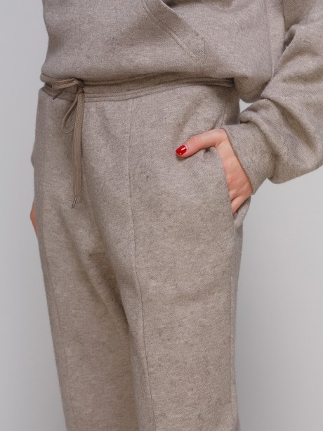 Сіро-бежеві звужені штани на манжеті2872 купить
