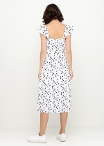 Платье белое в синий тюльпан фото 1