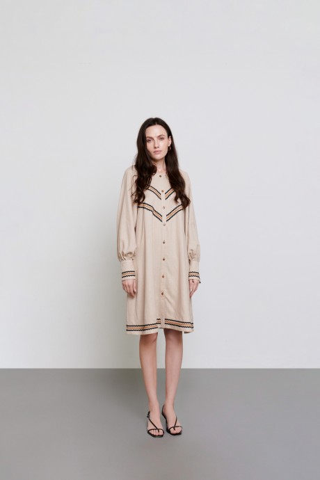 Лляна бежева сукня 36103610 купить