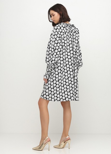 Платье в ромашку с рюшей2364 купить