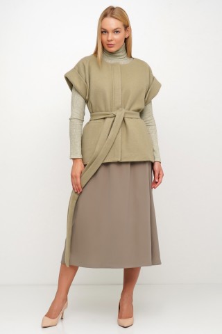 Оливковий жилет3021 купить