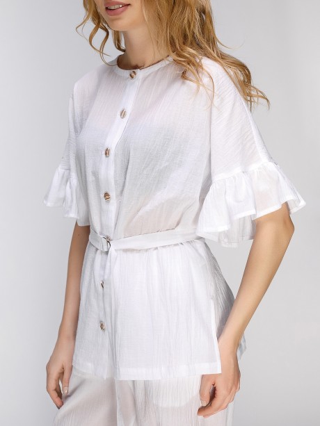 Біла бавовняна блуза2661 купить
