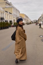 Бежеве пальто 4050 фото 0