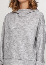 Серое худи с капюшоном фото 3