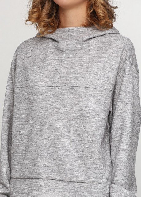 Серое худи с капюшоном2491 купить