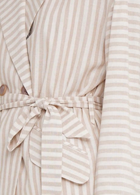 Жакет у смужку під пояс2618 купить