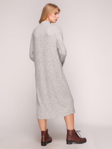 Платье midi  прямого силуета с длинным рукавом2802 купить
