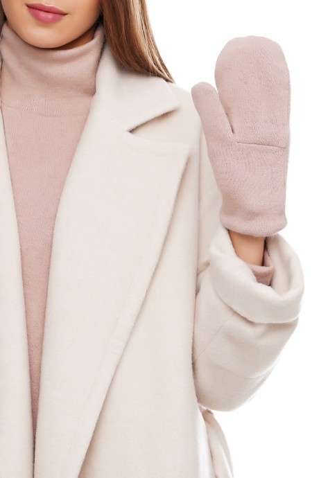 персиковые варежки из ангоры2252 купить