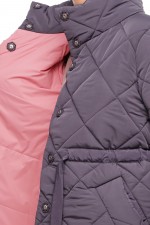 Зимняя серо-фиолетовая куртка фото 2