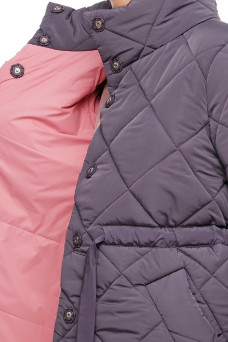 Зимняя серо-фиолетовая куртка2892 купить