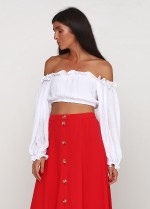 Короткая блуза под грудь фото 0