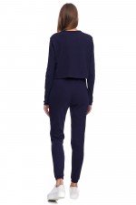 Синий укороченный свитшот фото 1