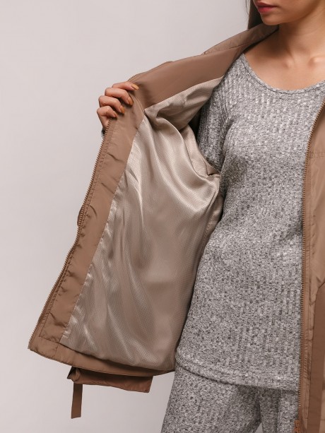 Короткая куртка с кулиской на талии2829 купить