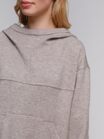 Сіро-бежевий худі вільний силует фото 2