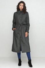 Плащ прямого силуету під пояс фото 0