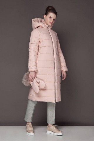 Зимнее пальто с капюшоном1557 купить