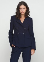 Двубортный жакет с английским воротником фото 0