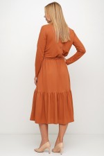 Двоярусна спідниця довжини міді фото 1