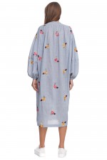 Платье свободного силуэта в цветочный принт фото 3