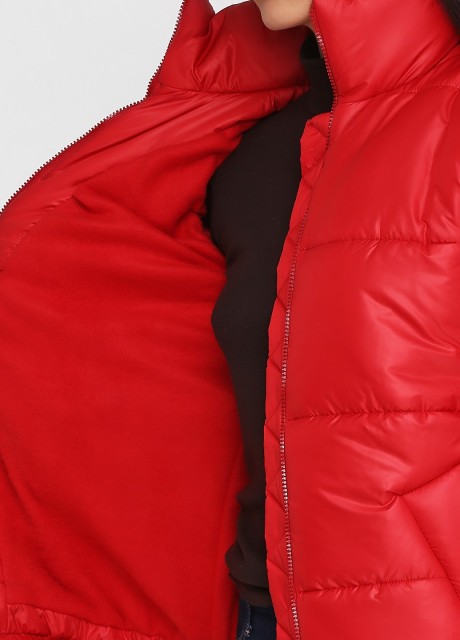 Красная короткая куртка2494 купить