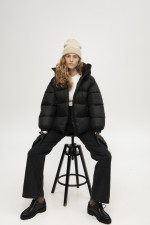 Чорний пуховик 3899 фото 1
