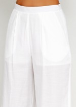 Белые льняные штаны фото 3