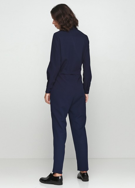 Синий рубашечный кобминезон2428 купить