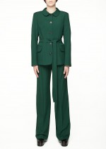 Макси брюки зеленого цвета фото 0