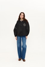 Чорна блуза з вишивкою 3821 фото 2