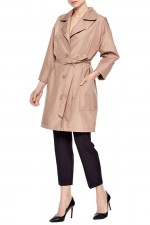 Бежевый плащ с английским воротником фото 3