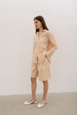 Сорочка у жовто-білу смужку 3806 фото 0