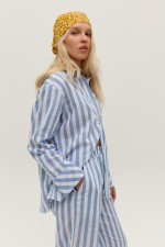 Сорочка у біло-блакитну смужку 3991 фото 4