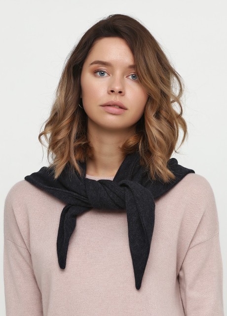 Ангоровая синяя косынка2462 купить