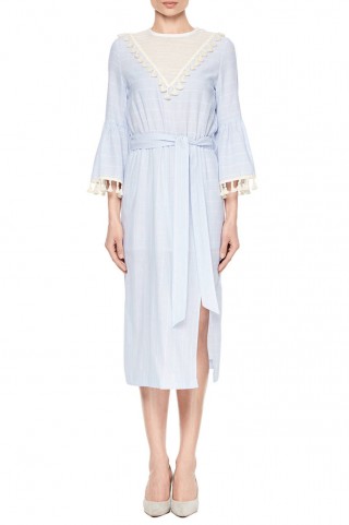 Голубое декорированное платье1920 купить