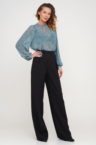 Максі штани чорного кольору 18081808 купить