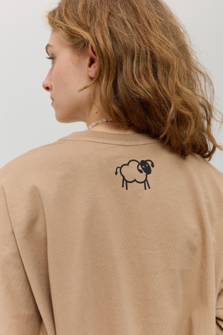 Бежевий лонгслів 40204020 купить