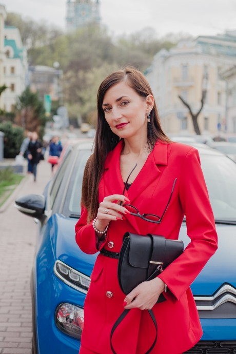 Красный двубортный жакет1952 купить