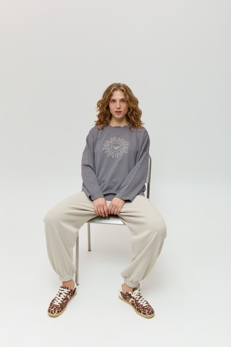 Сірий лонгслів 40184018 купить