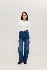 Сині прямі джинси 3953 фото 0