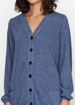 Серый кардиган на пуговицах фото 1