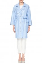 Голубой плащ с английским воротником фото 0